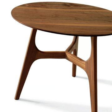 CONVERSO H-122 - Round walnut coffee table by Dale Italia - view 3
